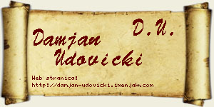 Damjan Udovički vizit kartica